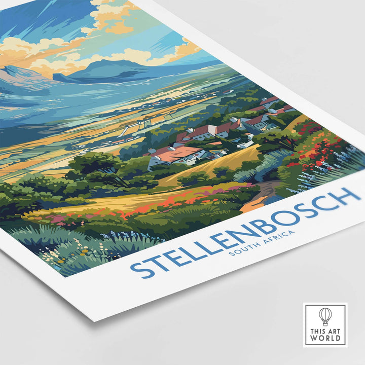 Stellenbosch Travel Poster view our best collection or travel posters and prints - ThisArtWorld
