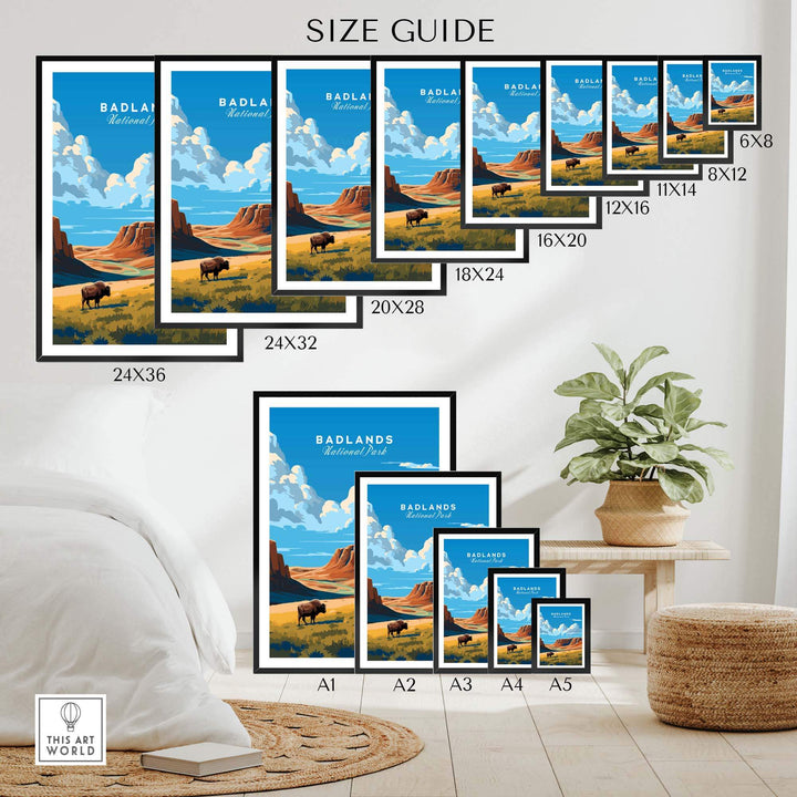 Badlands Poster National Park Print