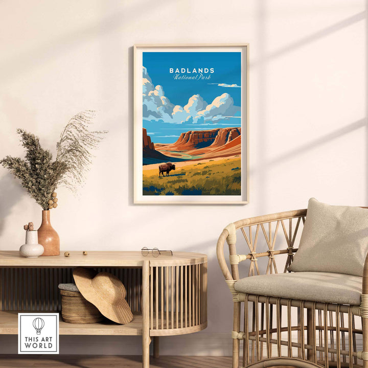 Badlands Poster National Park Print