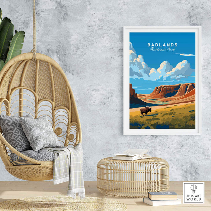 Badlands Poster National Park Print