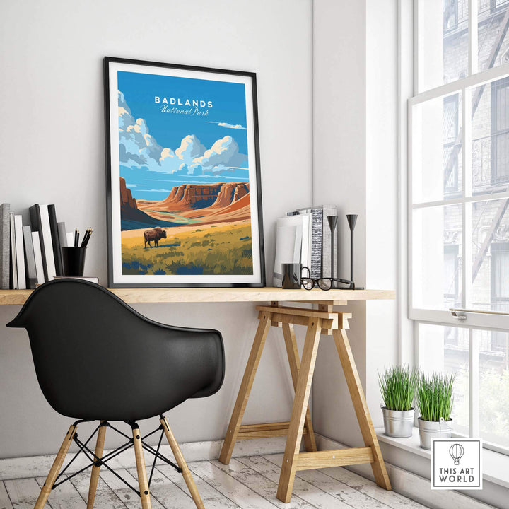 Badlands Poster National Park Print