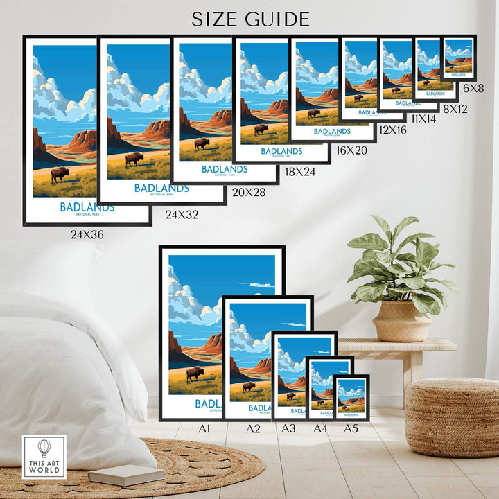 Badlands Print National Park Poster