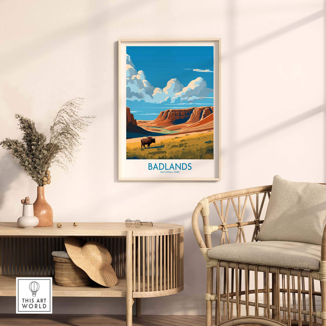 Badlands Print National Park Poster
