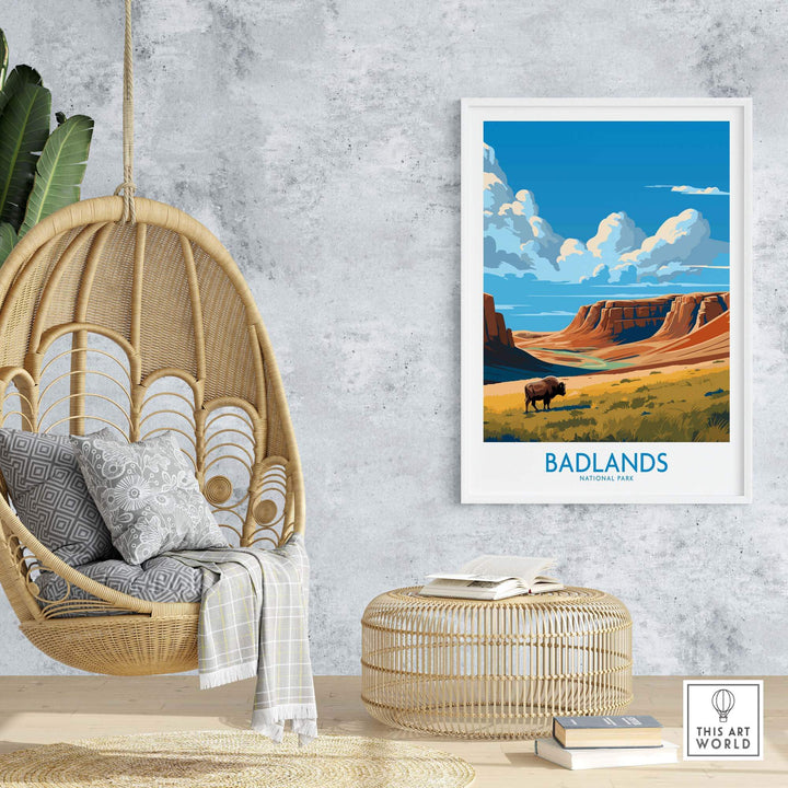 Badlands Print National Park Poster