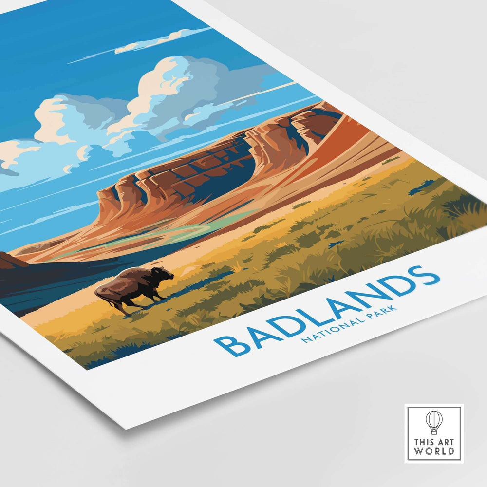 Badlands Print National Park Poster