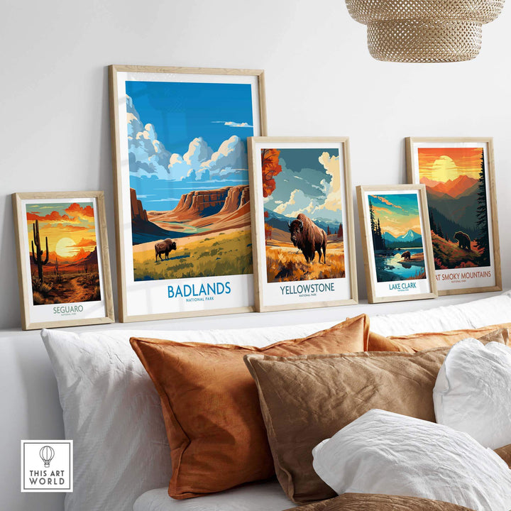 Badlands Print National Park Poster
