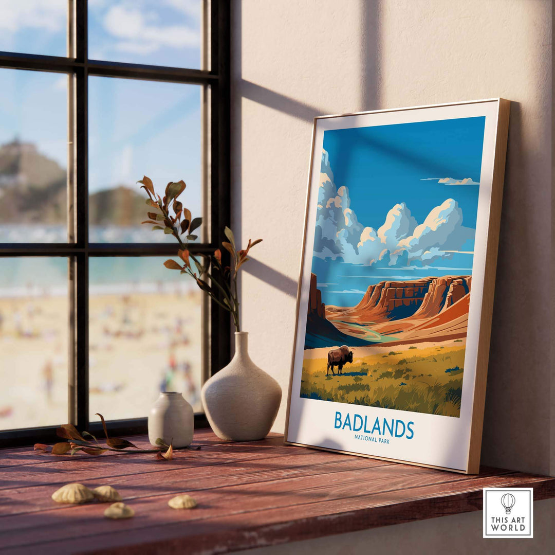 Badlands Print National Park Poster