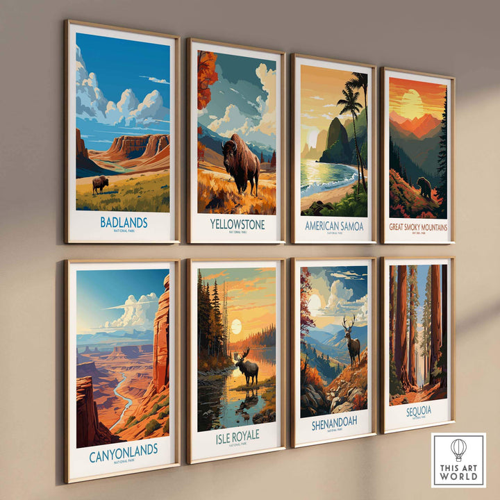 Badlands Print National Park Poster