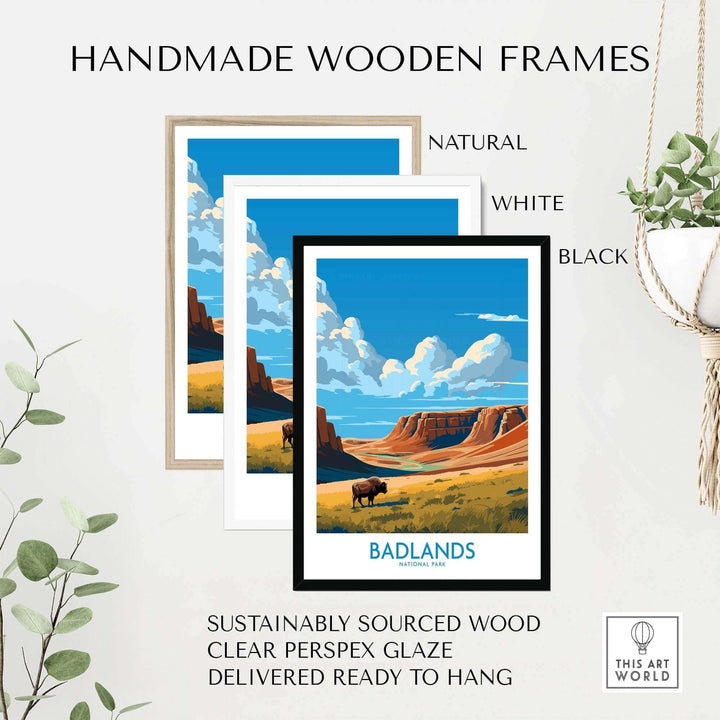 Badlands Print National Park Poster