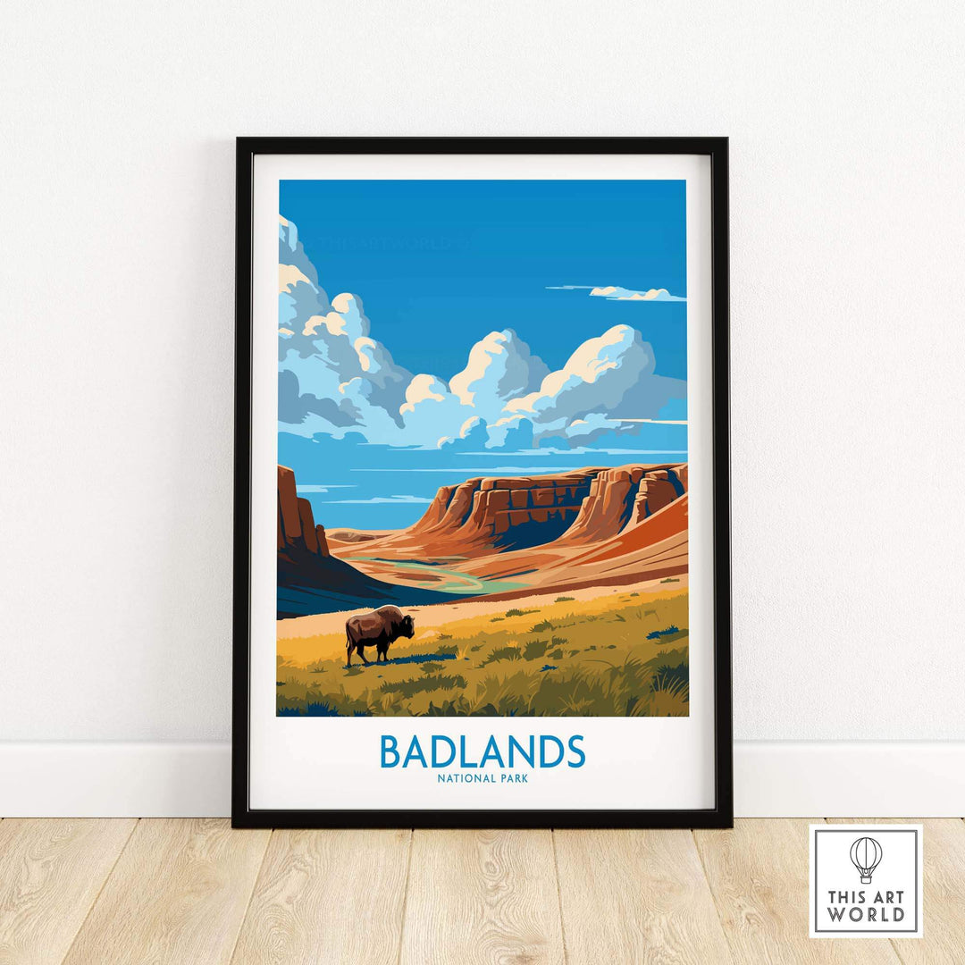 Badlands Print National Park Poster