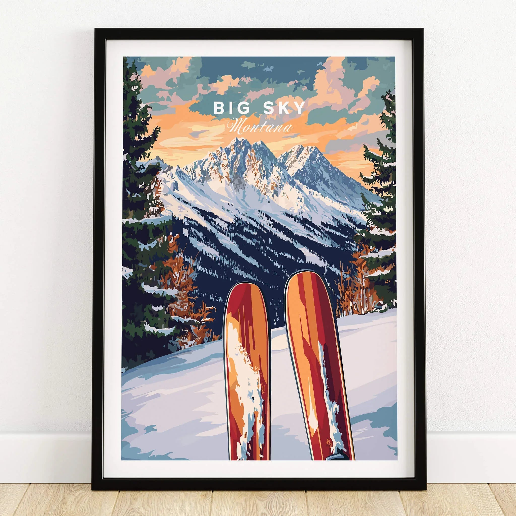 Big Sky Wall Art Ski Print - Perfect for Ski Lovers – This Art World