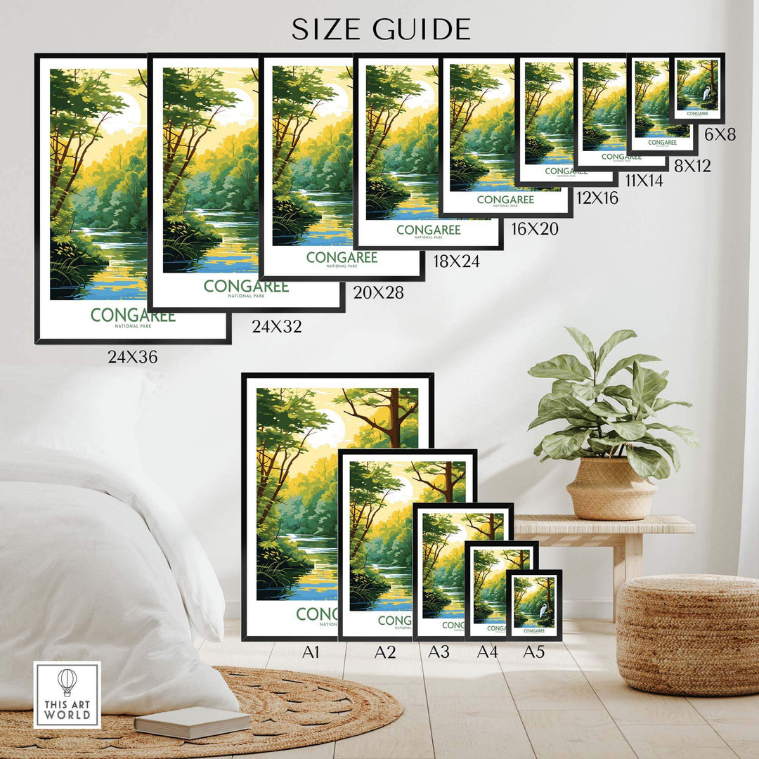 Congaree Print National Park Poster