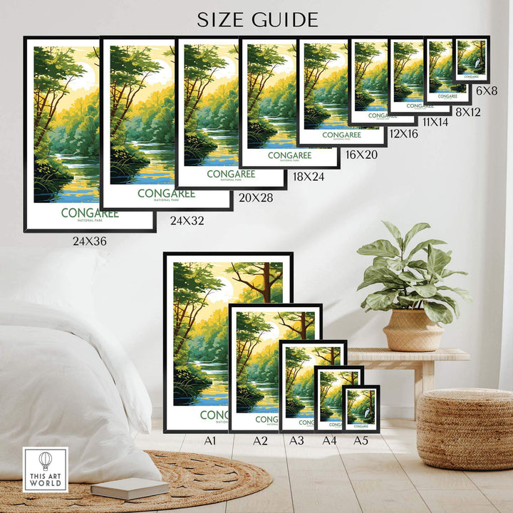 Congaree Print National Park Poster