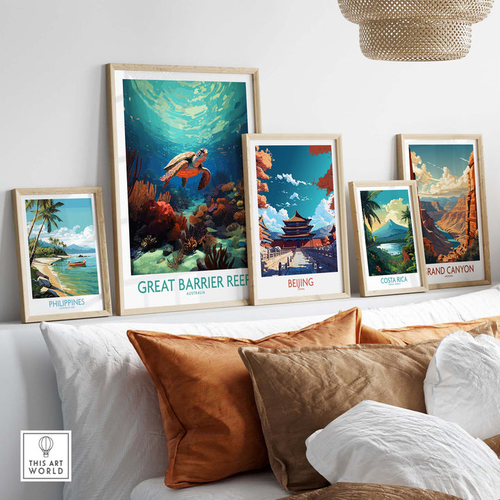 Great Barrier Reef Wall Art with Turtle