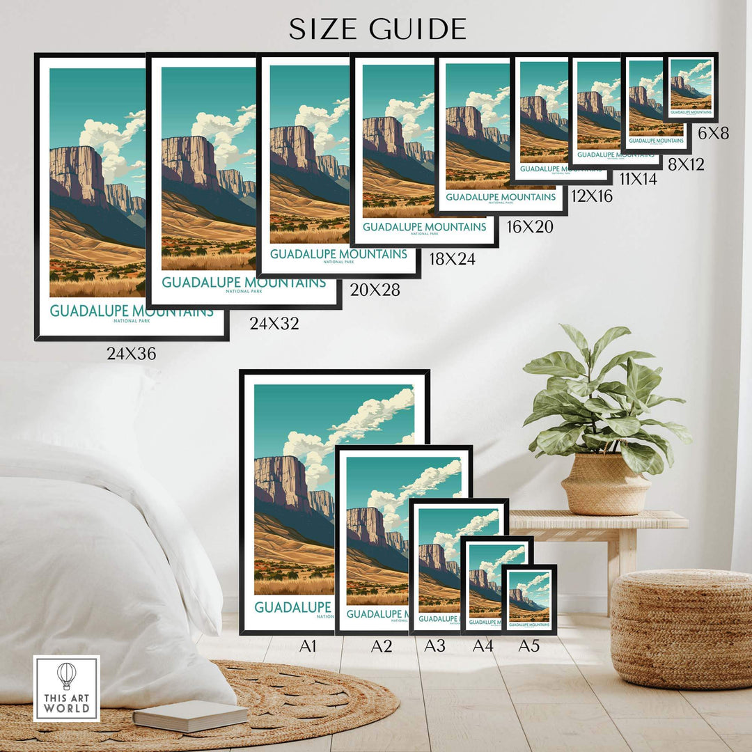 Guadalupe Mountains Print National Park