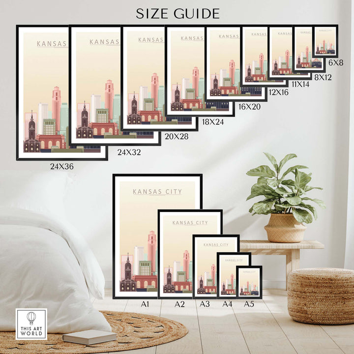 Kansas City Skyline Print | Wall Art Poster