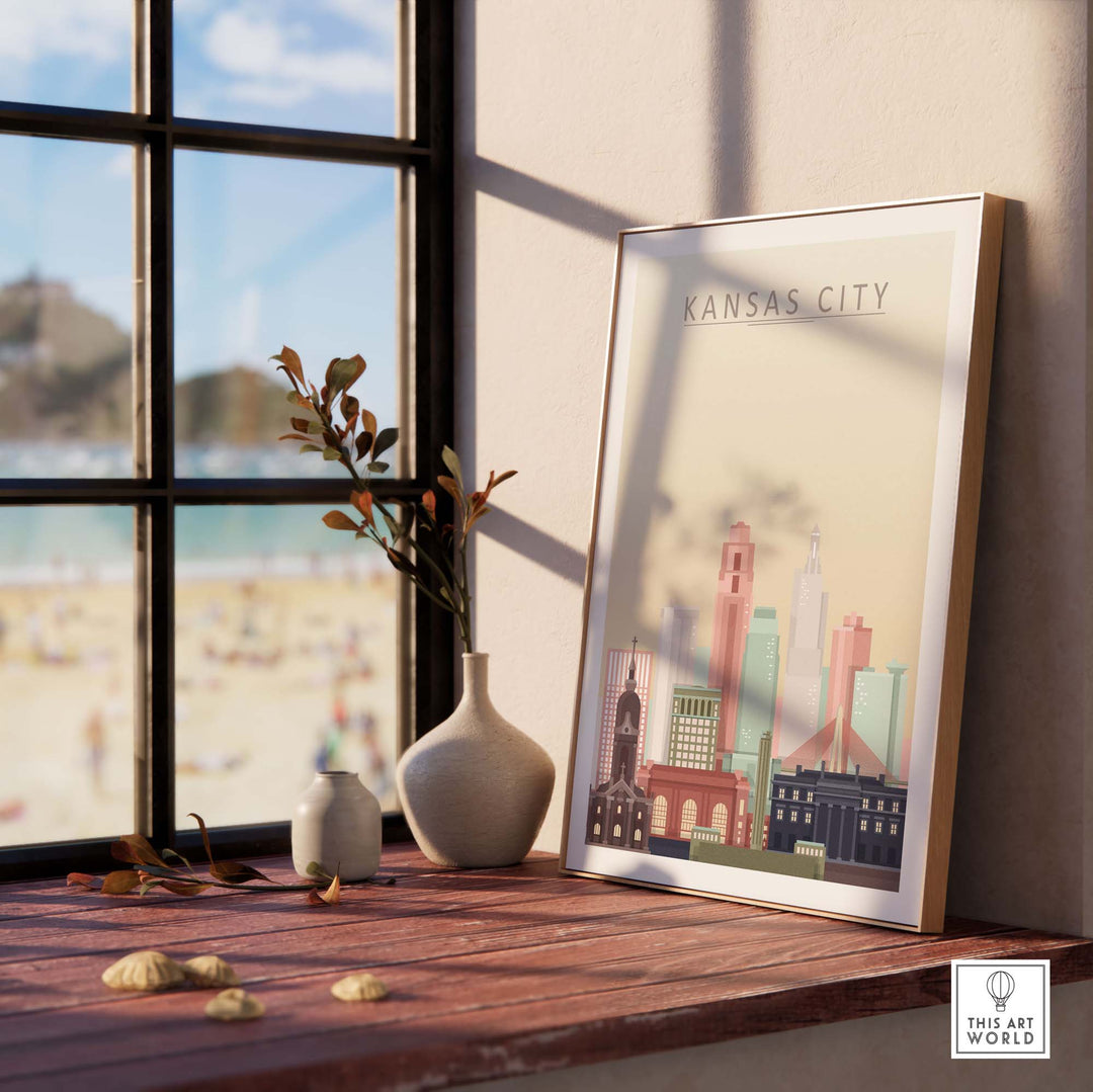 Kansas City Skyline Print | Wall Art Poster
