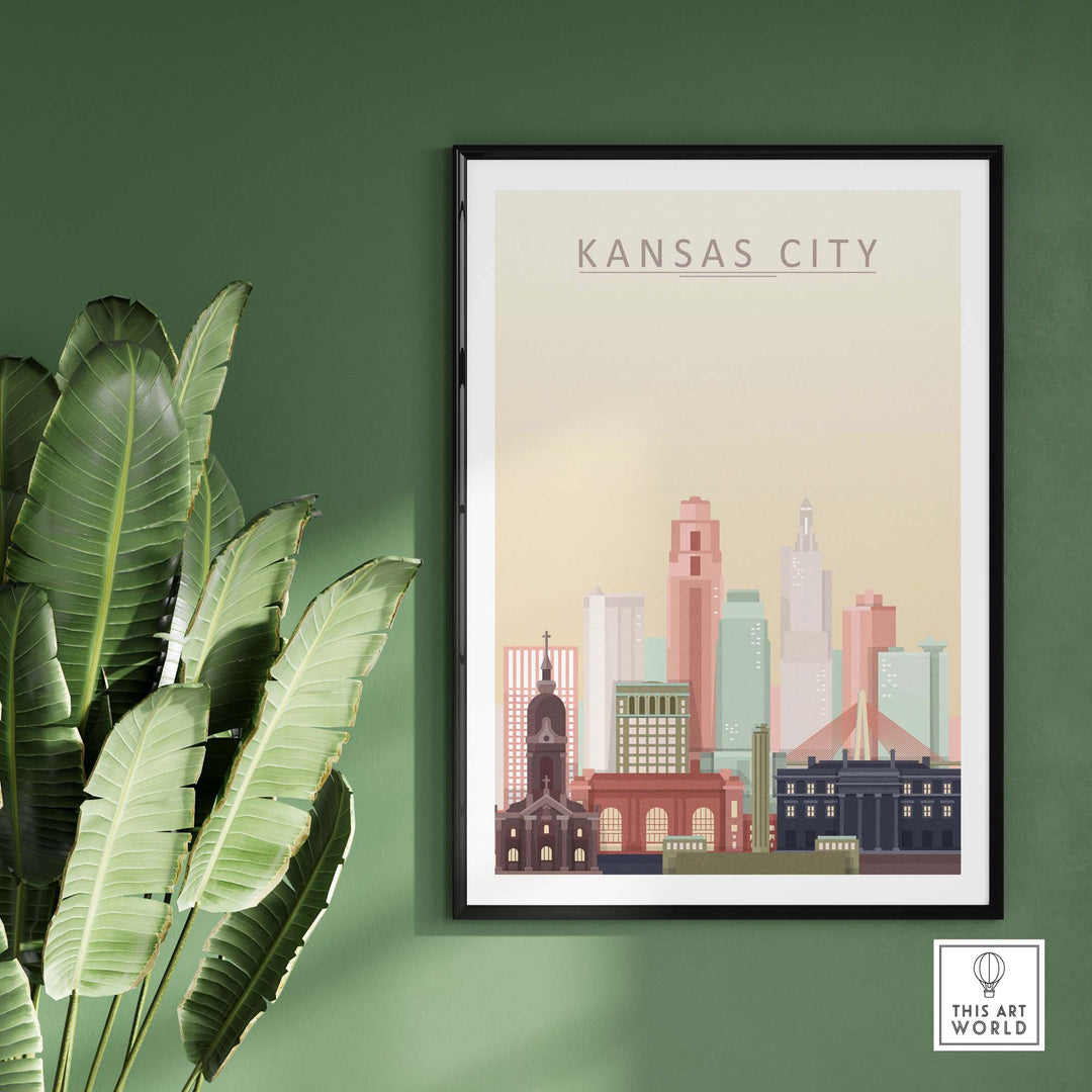 Kansas City Skyline Print | Wall Art Poster