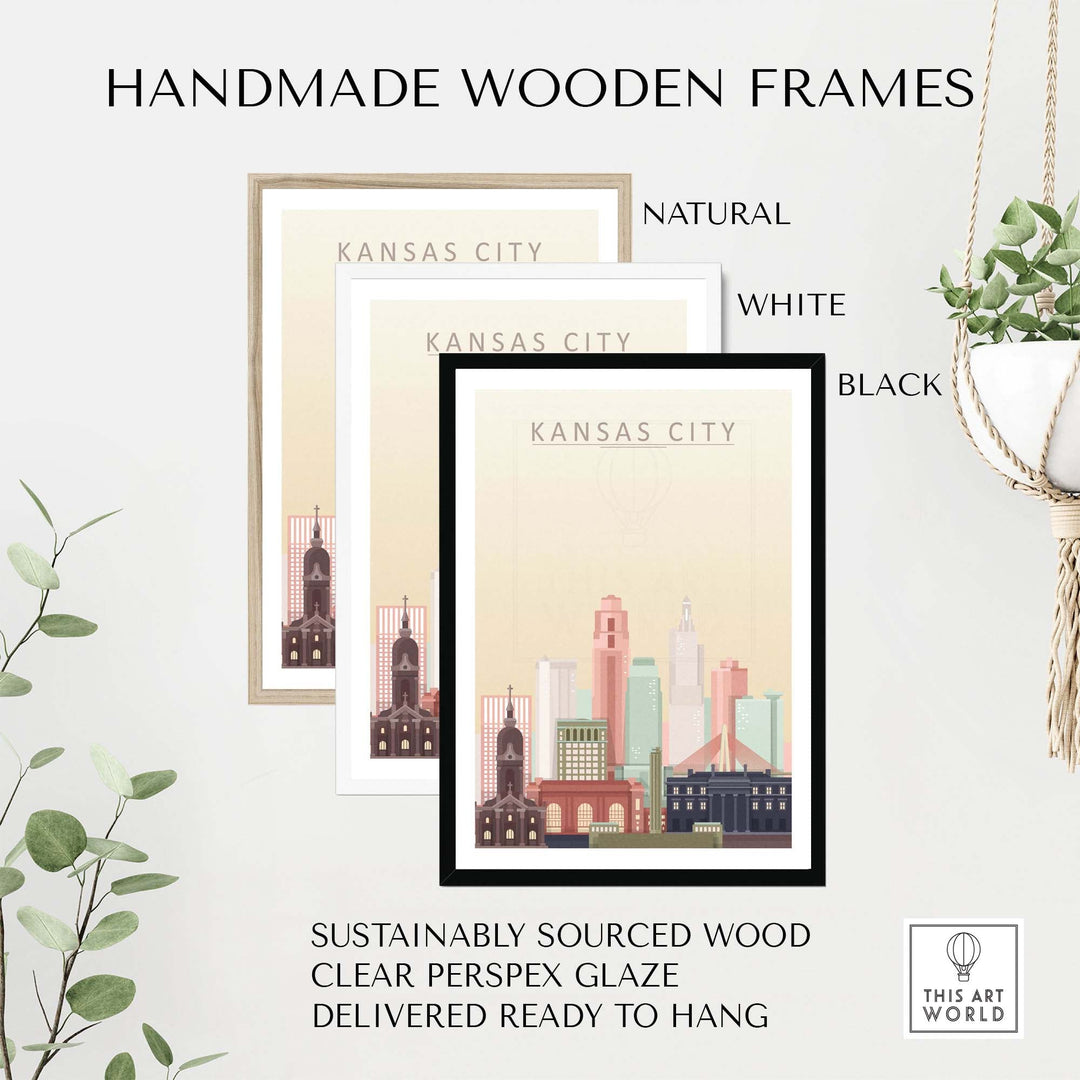 Kansas City Skyline Print | Wall Art Poster