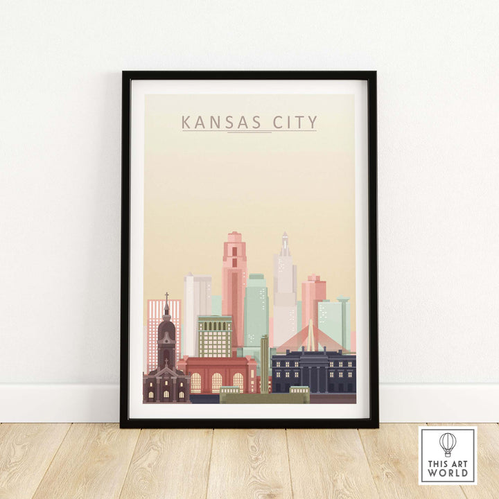 Kansas City Skyline Print | Wall Art Poster