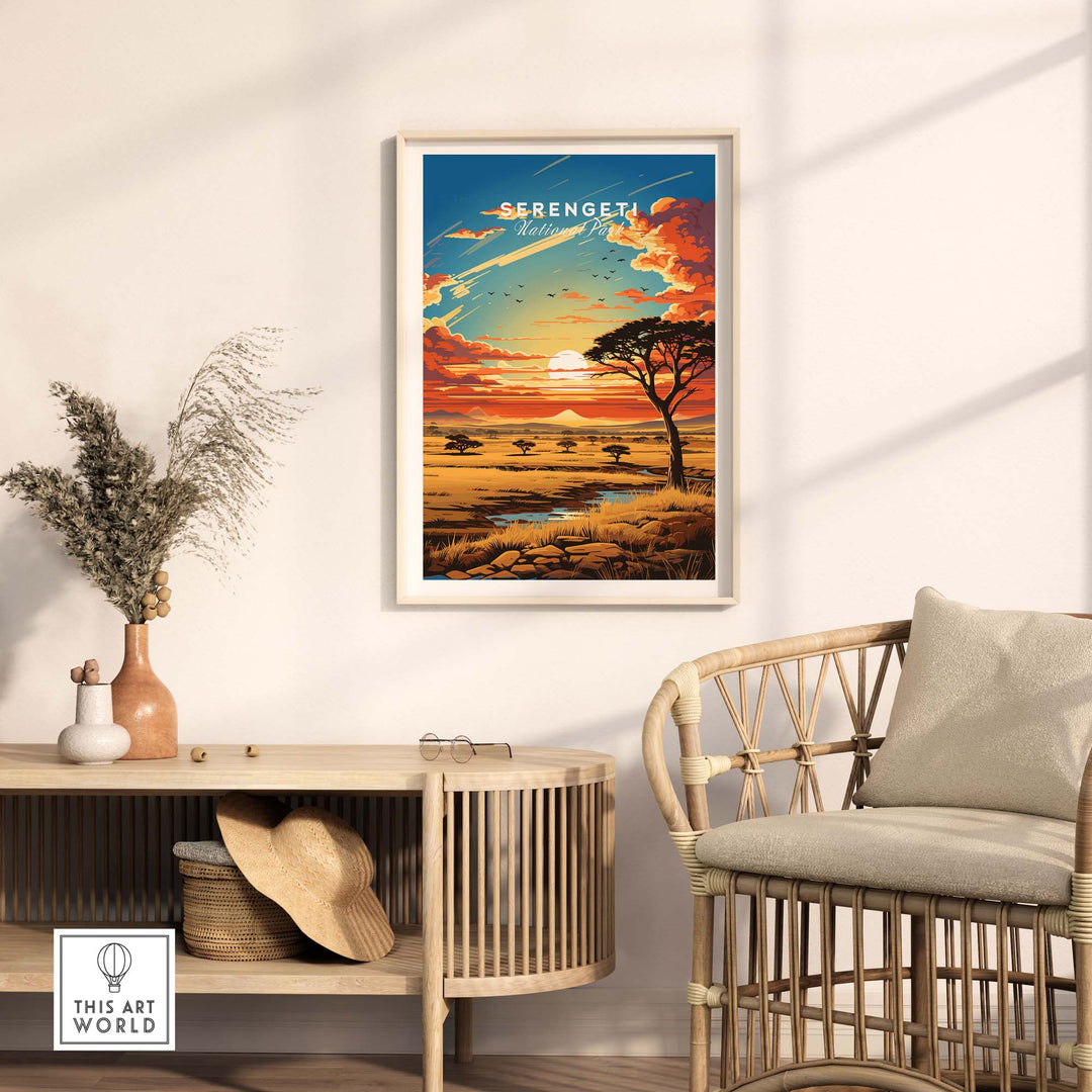 Serengeti Travel Poster