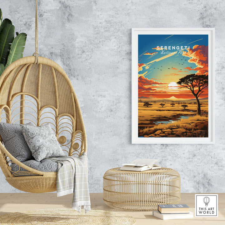 Serengeti Travel Poster