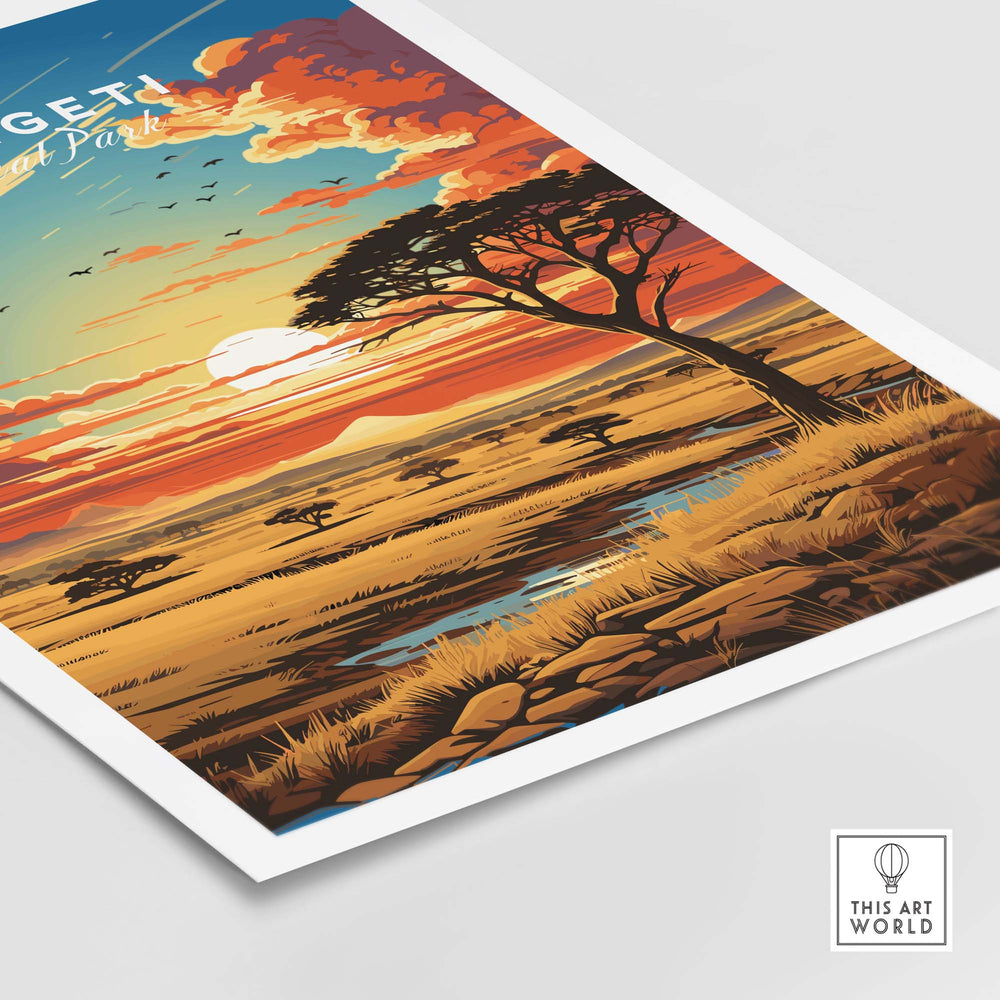 Serengeti Travel Poster