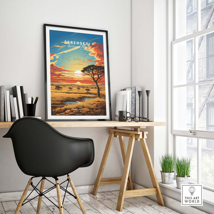 Serengeti Travel Poster