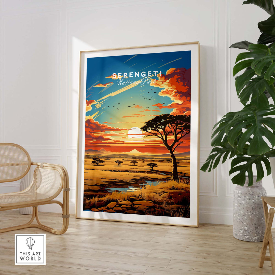 Serengeti Travel Poster
