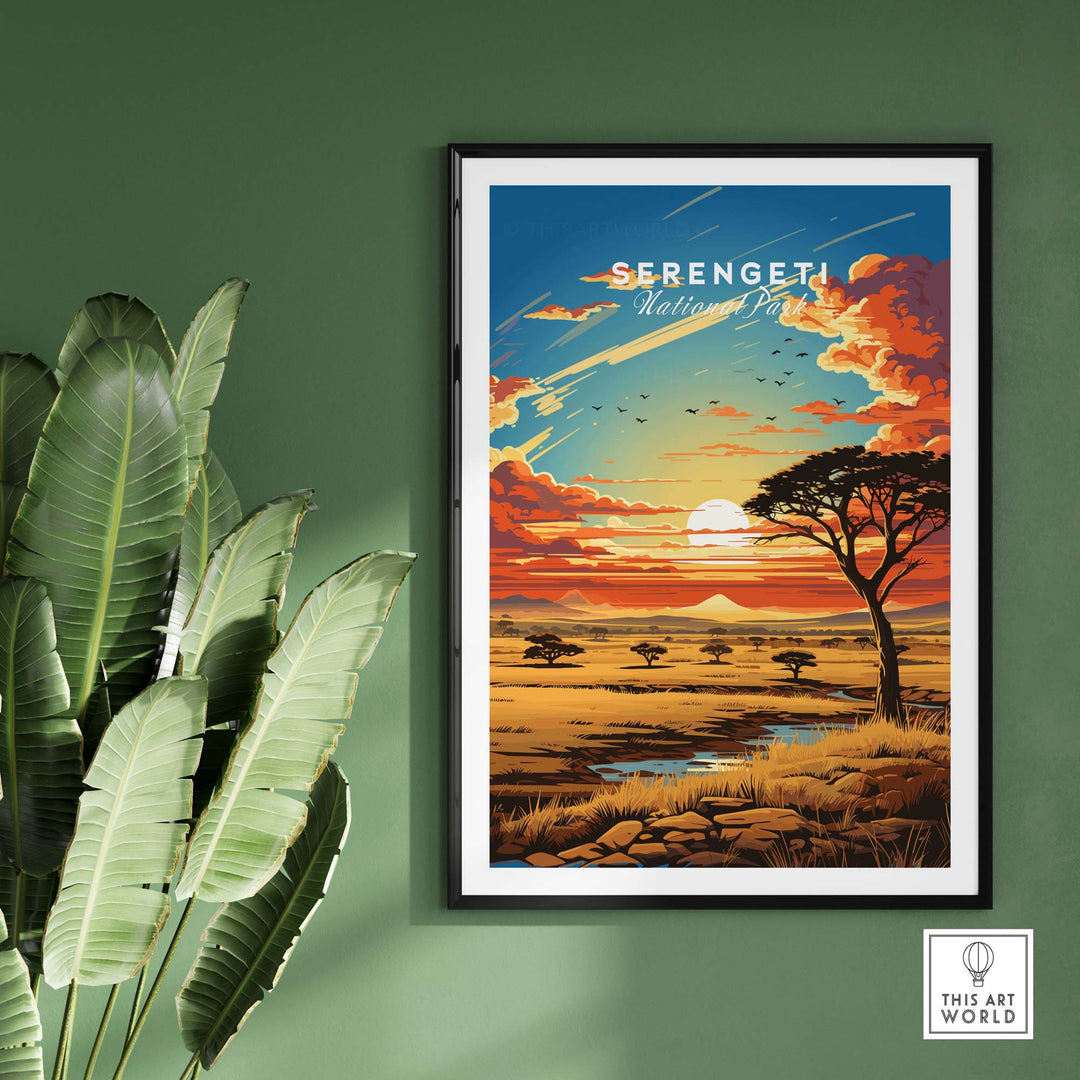 Serengeti Travel Poster