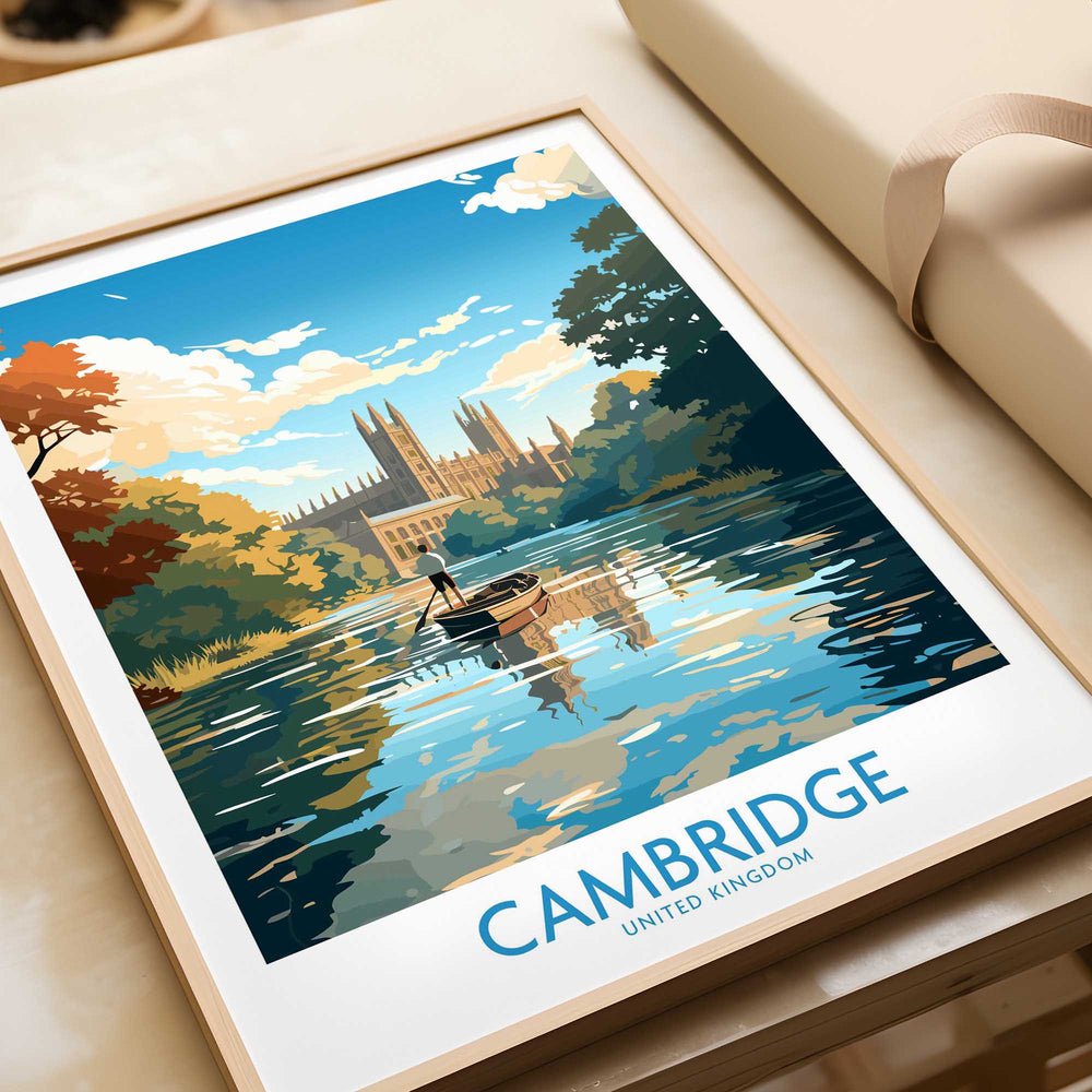 Cambridge Travel Poster - United Kingdom-This Art World