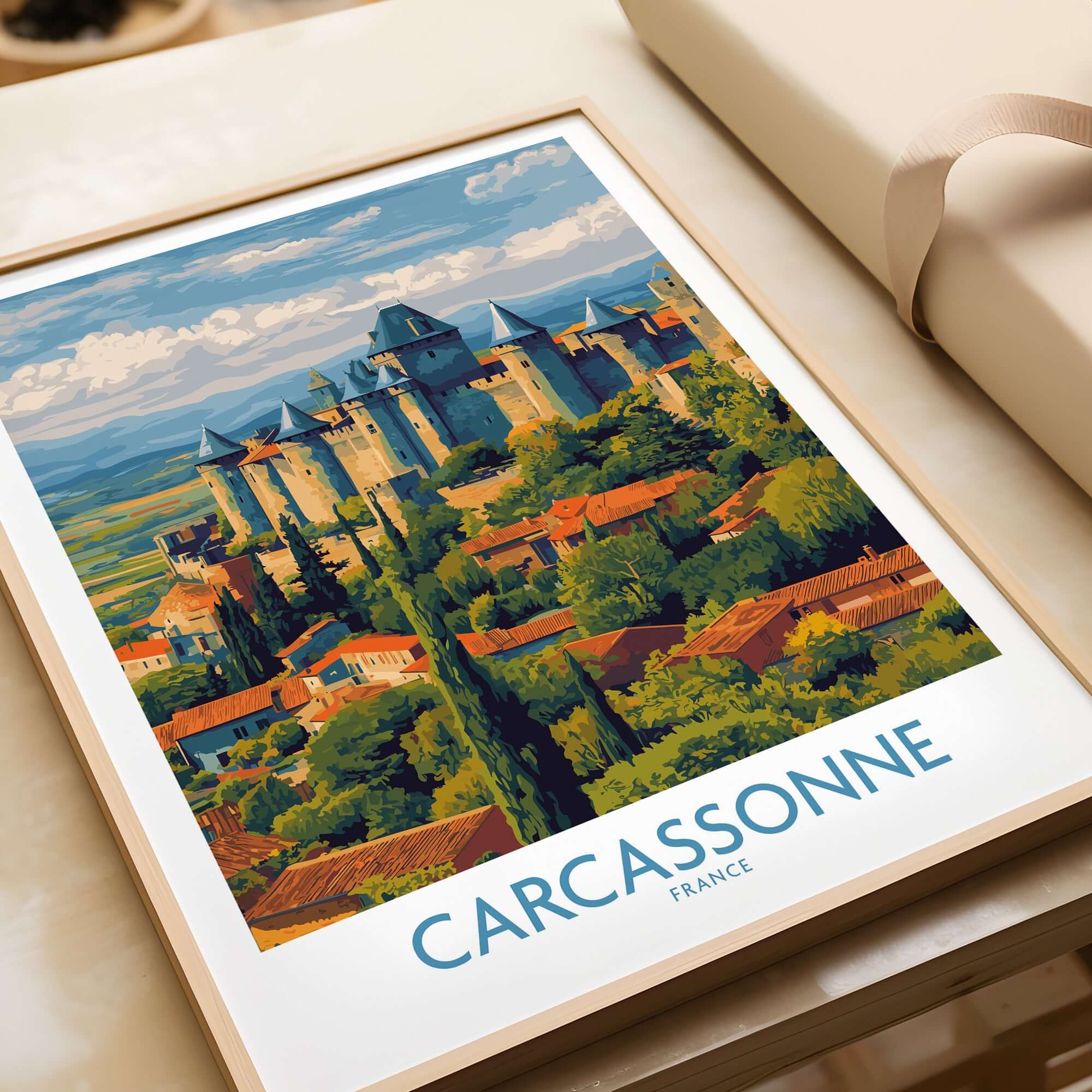 Carcassonne Fortress Print - French Heritage Decor – This Art World