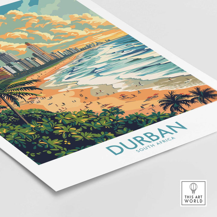 Durban Travel Print South Africa-This Art World