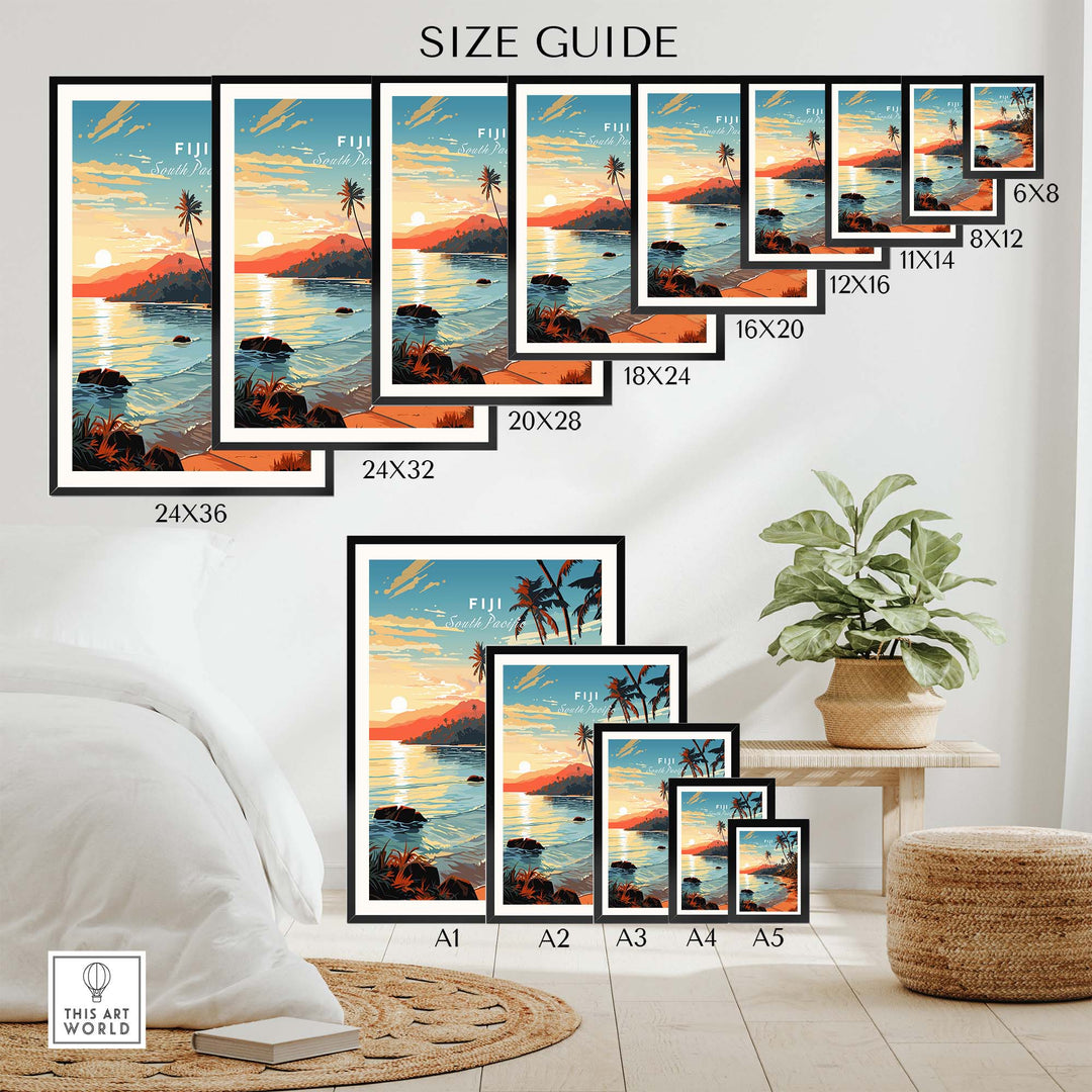 Fiji Travel Poster part of our best collection or travel posters and prints - This Art World