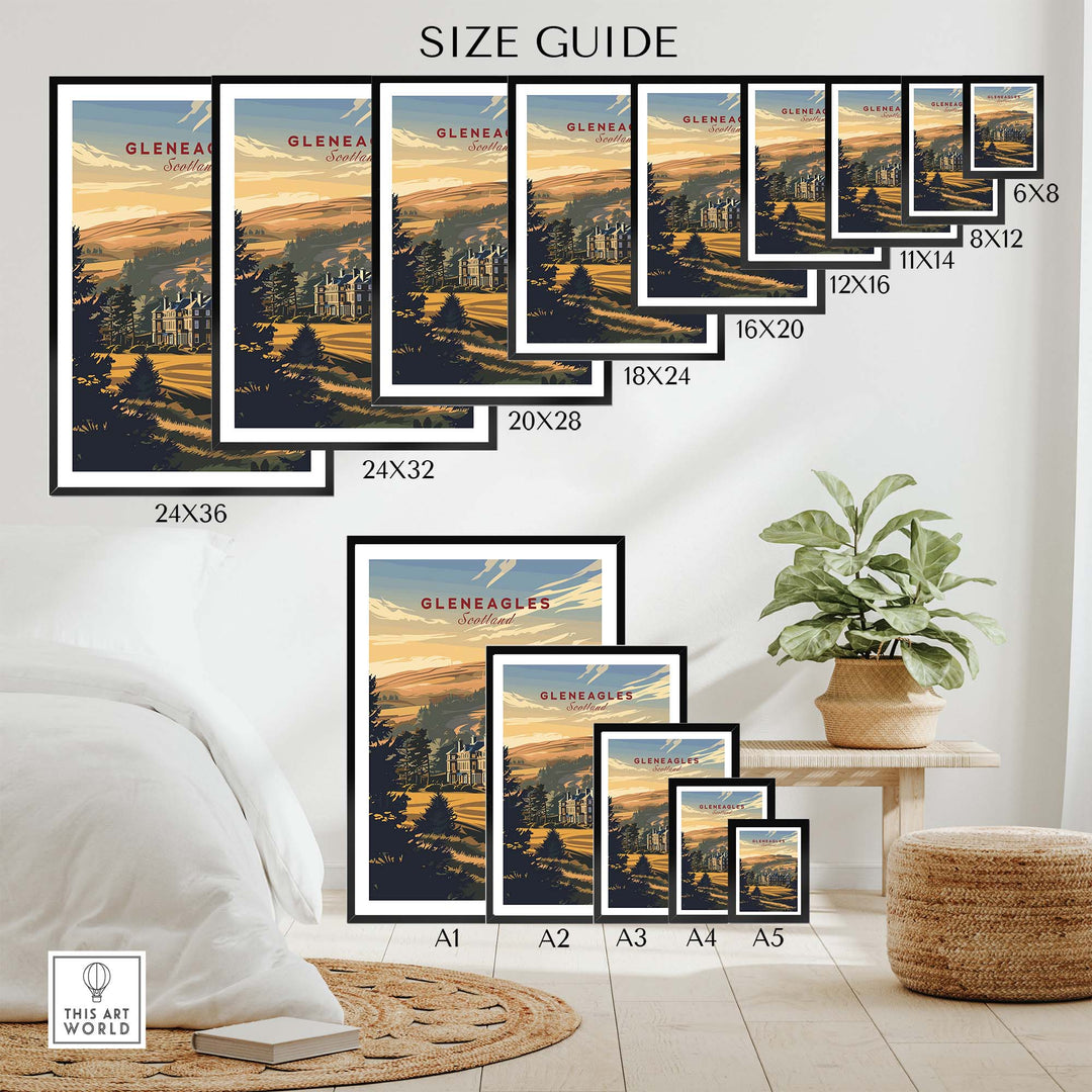 Gleneagles Poster Scotland part of our best collection or travel posters and prints - ThisArtWorld