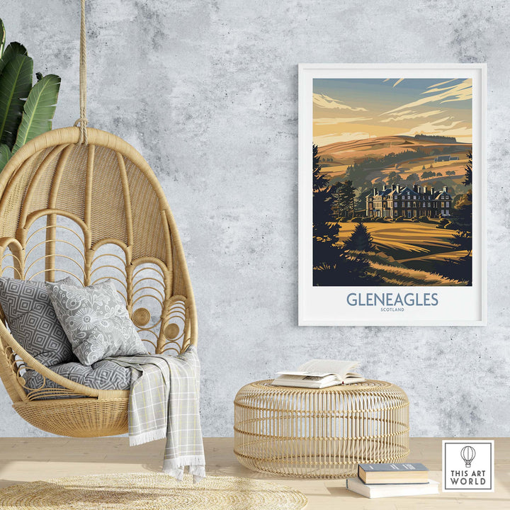Gleneagles Scotland Golf Poster part of our best collection or travel posters and prints - ThisArtWorld