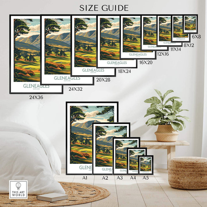 Gleneagles Scotland Wall Art part of our best collection or travel posters and prints - ThisArtWorld