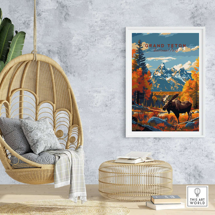 Grand Teton Poster | National Park Print part of our best collection or travel posters and prints - ThisArtWorld