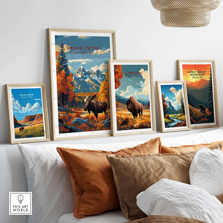 Grand Teton Poster | National Park Print part of our best collection or travel posters and prints - ThisArtWorld