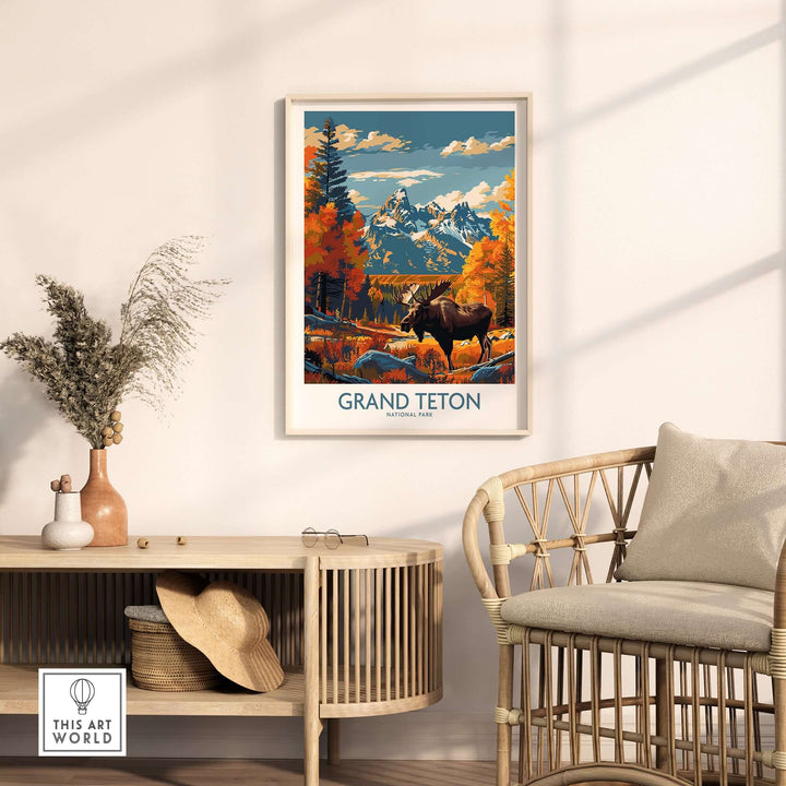 Grand Teton Wall Art - National Park Poster part of our best collection or travel posters and prints - ThisArtWorld
