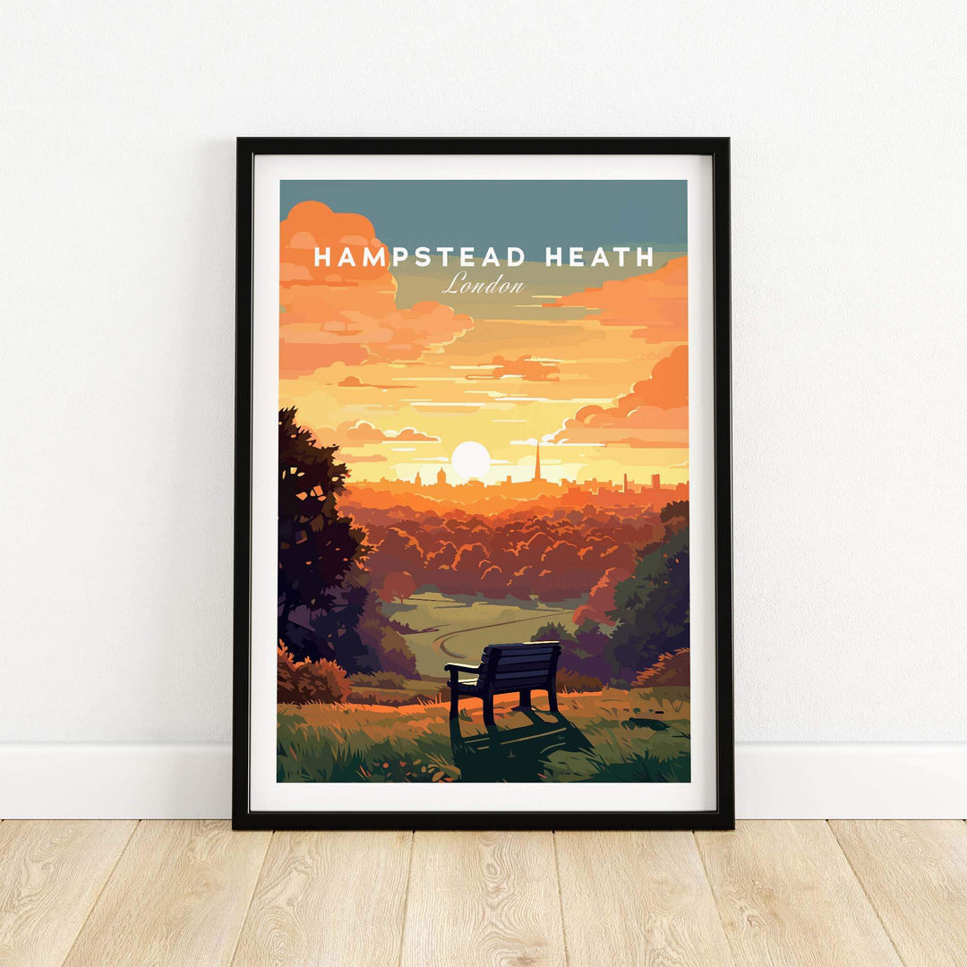 Hampstead Heath Art Print view our best collection or travel posters and prints - ThisArtWorld