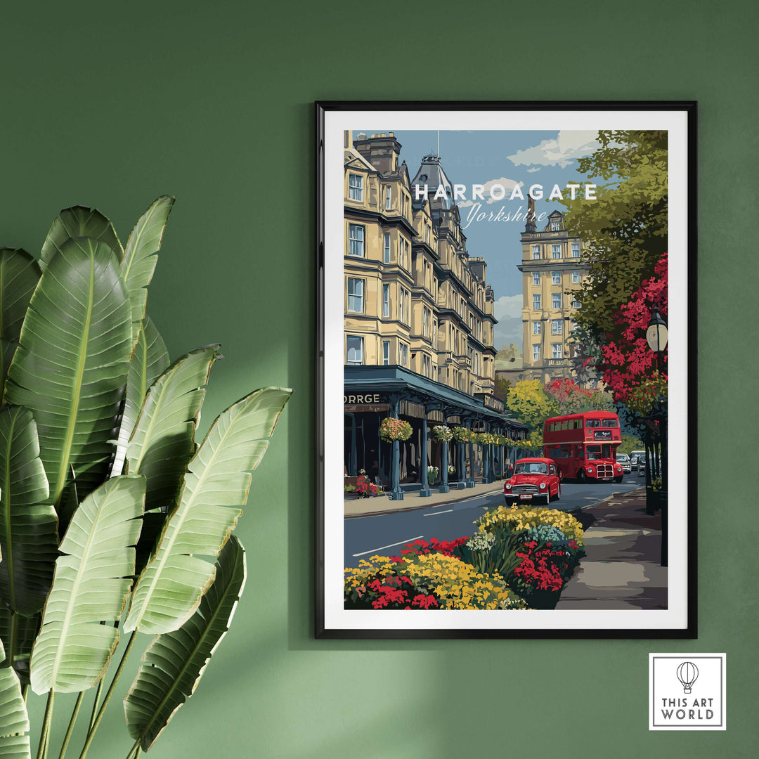 Harrogate Print | English City Wall Decor featuring iconic streets and architecture of Harrogate.