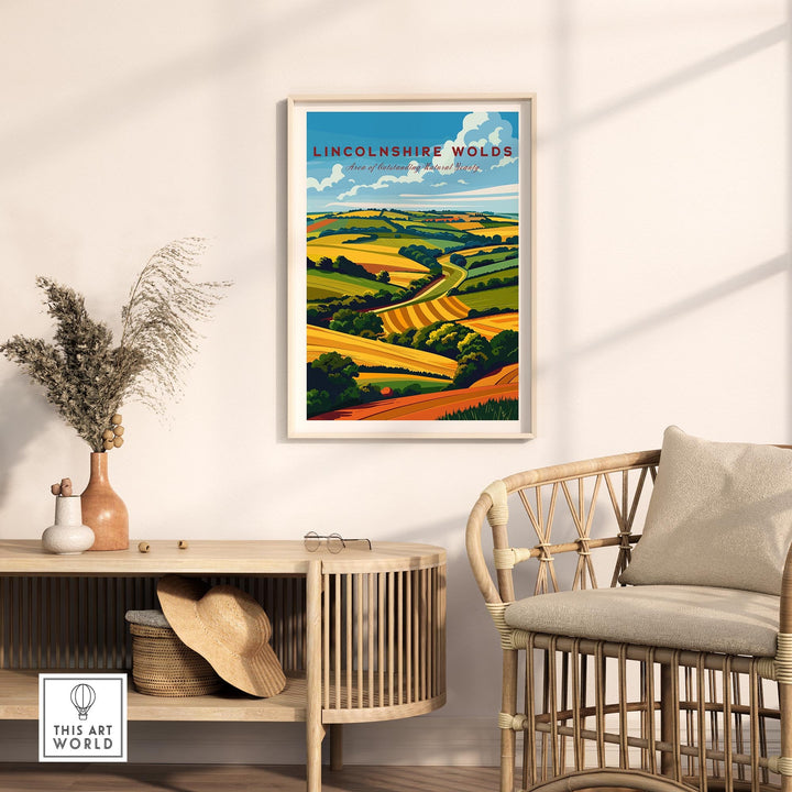 Lincolnshire Wolds Travel Poster