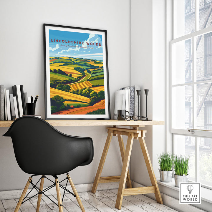 Lincolnshire Wolds Travel Poster