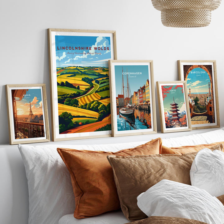 Lincolnshire Wolds Travel Poster