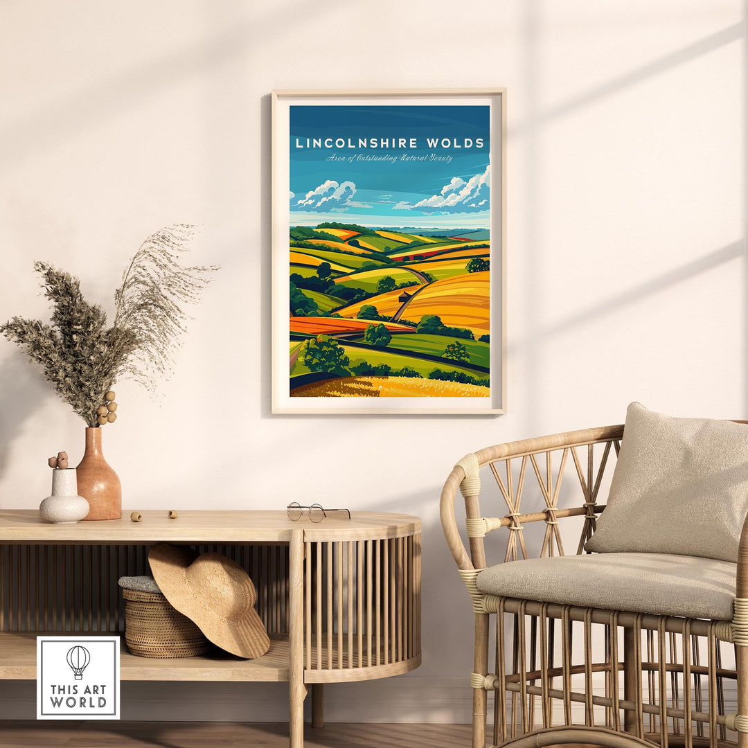 Lincolnshire Wolds Wall Art Print