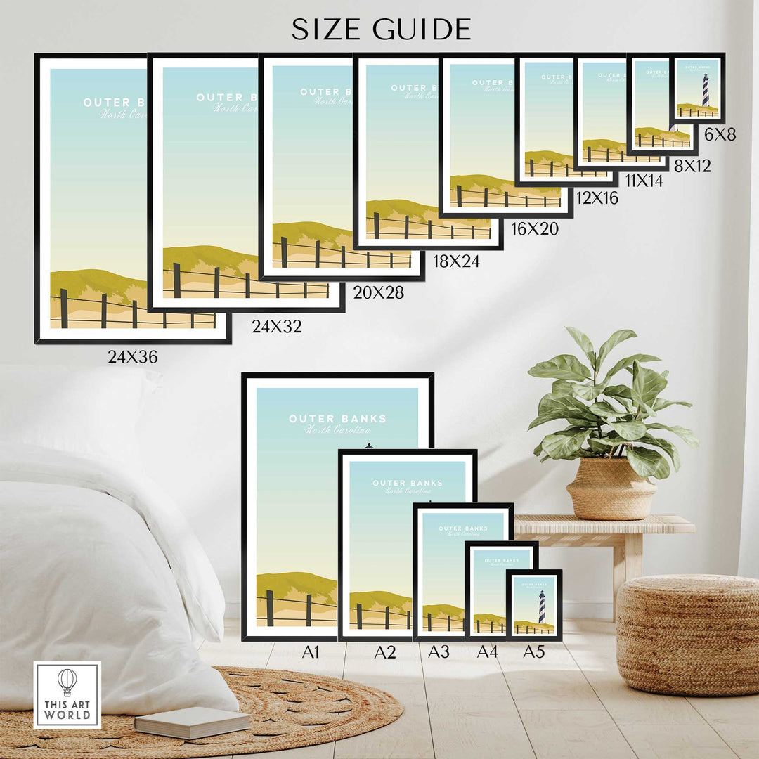 Outer Banks Minimalist Poster-This Art World