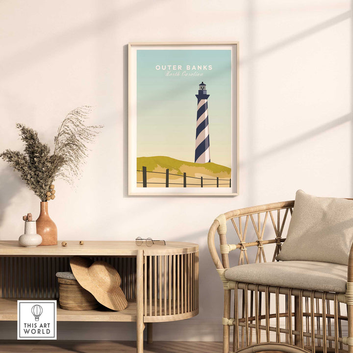 Outer Banks Minimalist Poster-This Art World