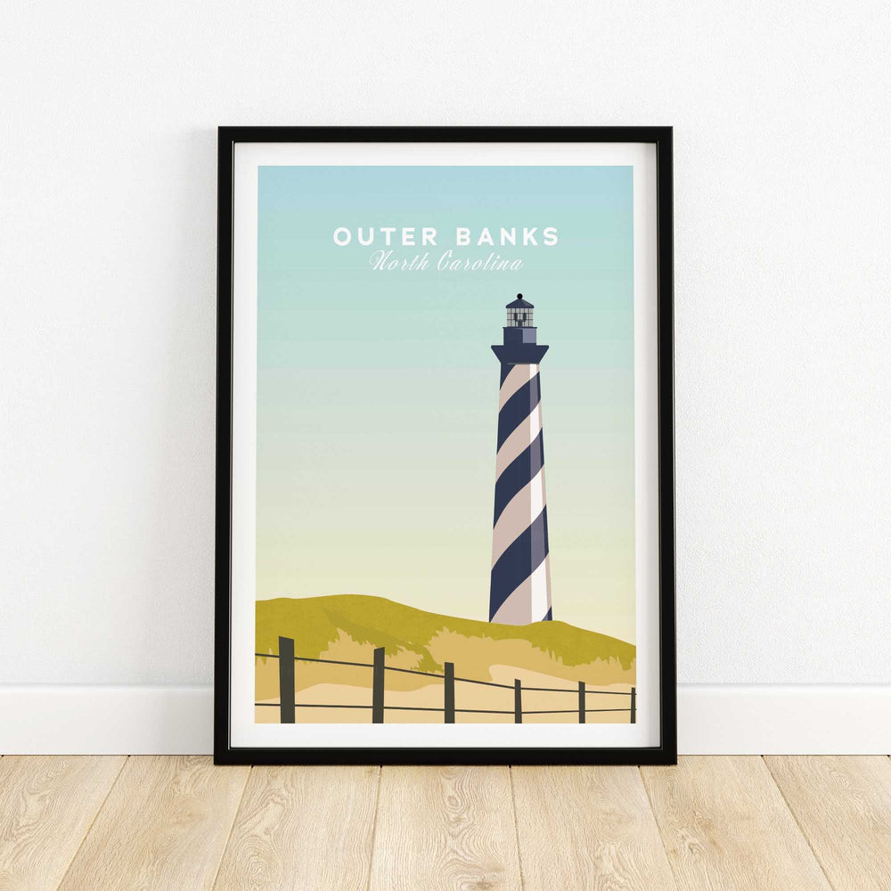 Outer Banks Minimalist Poster-This Art World