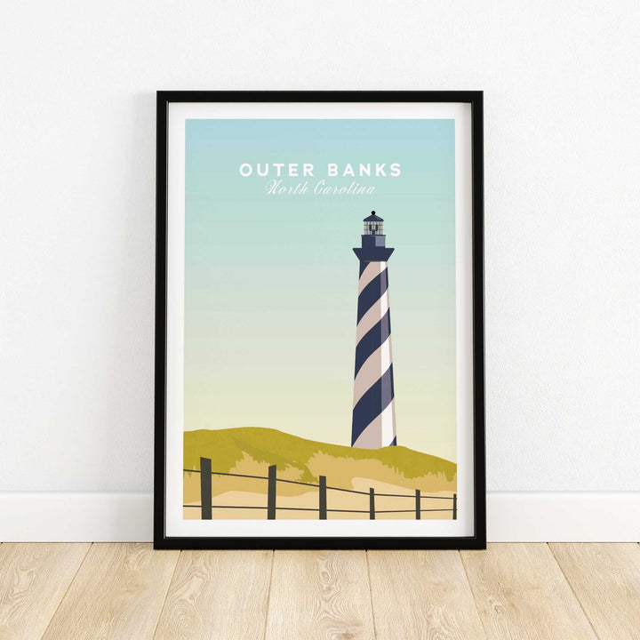 Outer Banks Minimalist Poster-This Art World